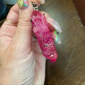 Iridescent crystal necklace